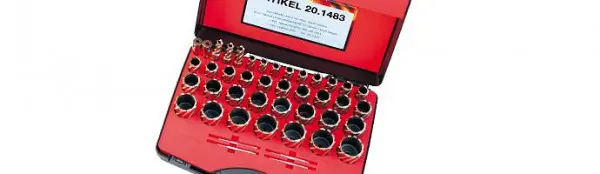 Karnasch Set DELUXE Silver-Line50 39 HSS-XE unbeschichtete Kernbohrer: Nutzlänge 50mm Weldonschaft 19mm 201483