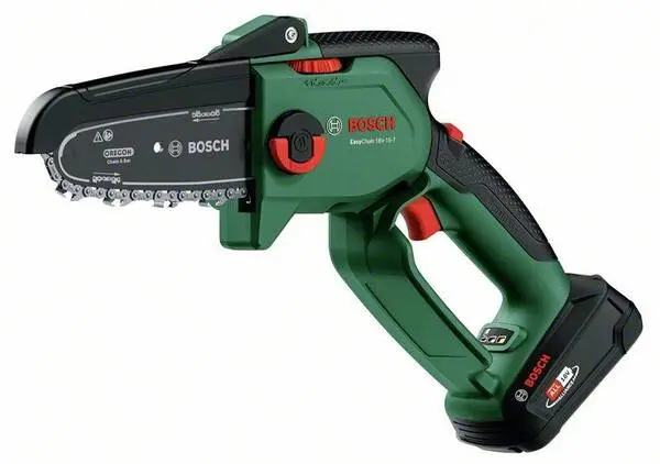 Schärf- Bosch Home and Garden EasyChain 18V-15-7 mit Akku 2.5 Ah Akku-Kettensäge