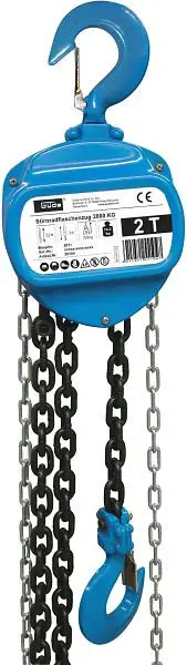 Güde Stirnradflaschenzug 2000 kg Lastkette: 3 m 55104 4015671551047