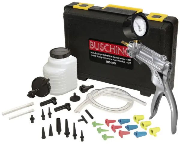 Busching Handpumpe "Silverline" Automotive-Set Druck +4 bar / Vakuum -1 bar 100409