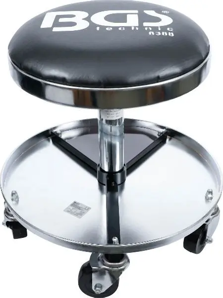 BGS Werkstatt-Arbeitssitz mit 5 Rollen Ø 360 mm 8388