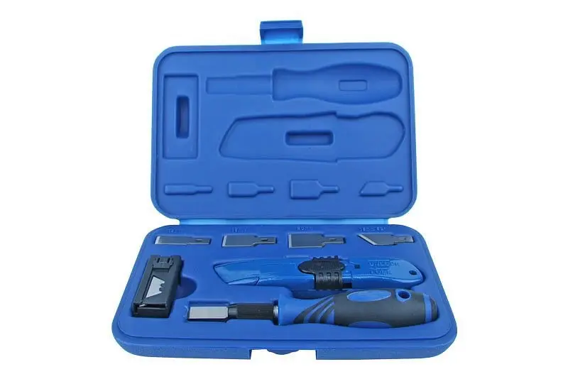 ProGlass Falzschaber-Kit im Kunststoffkoffer mit kurzem Schaber und Universalmesser FKM-145