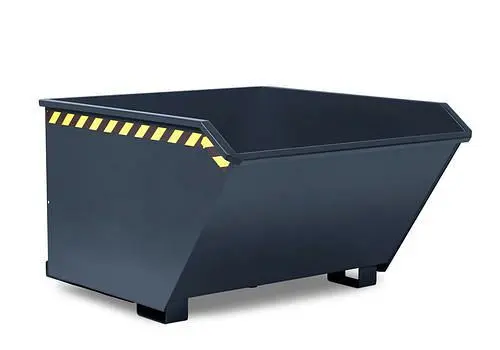 RR Industrietechnik Kippbehälter aus Stahl 1250 Liter Volumen grau 269854