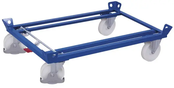 VARIOfit Fahrgestell Ladefläche: 1.210 x 810 mm RAL 5010 enzianblau Radsatz: Bereifung aus Polyamid sw-870.400