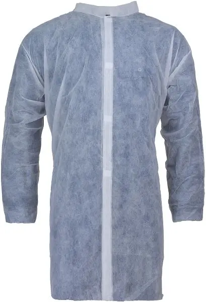 ASATEX Besucher-Kittel Polypropylen ca. 30 g/m² Kragen Armgummi 4-Punkt-Klettverschluss Farbe: weiss VE: 50 Stück Gröss...