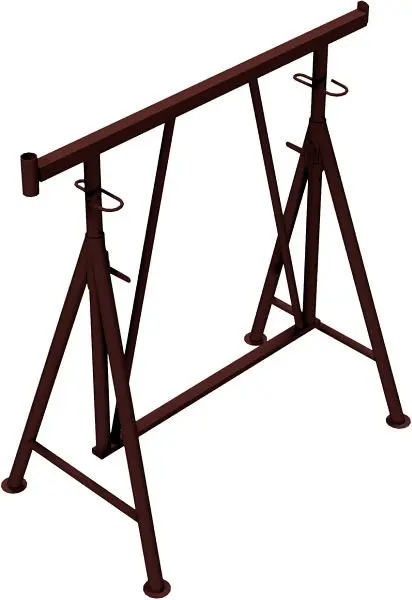 Schake Fantikgerüstbock "Compact S 1200" braun lackiert Grösse 2 Höhe: 100 m - 1 75 m 10122S