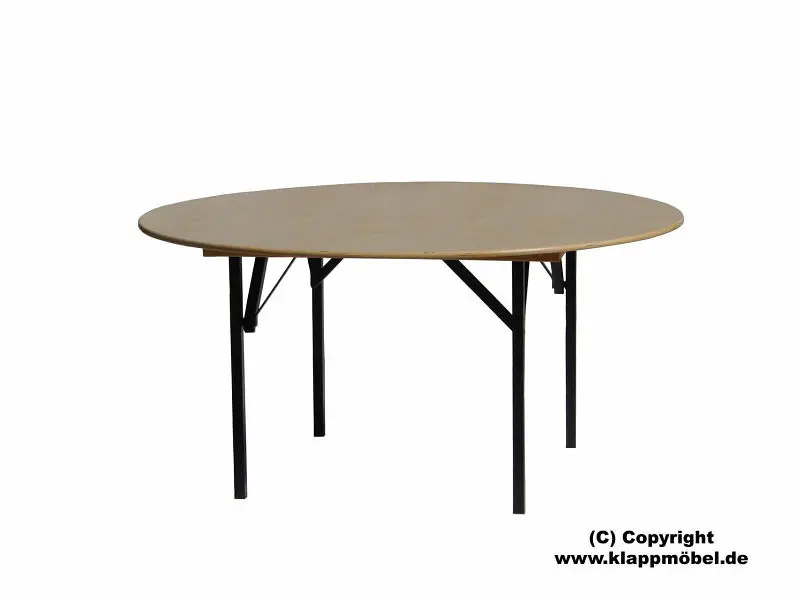 Klappmöbel Lönne Klapptisch ø 120 cm Birke/Erle naturlackiert 4400-2