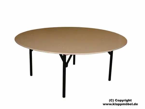 Klappmöbel Lönne Klapptisch ø 160 cm Pappel naturlackiert 4630-2