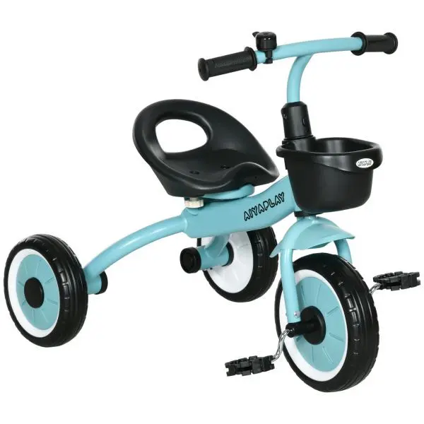 AIYAPLAY Dreirad Kinderfahrrad mit Fahrradkorb Kinderrad für Kinder 2-5 Jahre 370-267V00BU