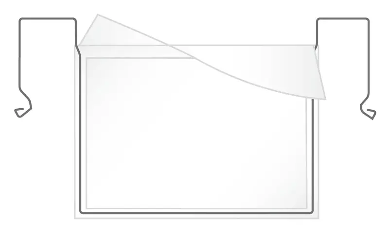 KROG Drahtbügeltasche A4 quer mit Klappe 5901061