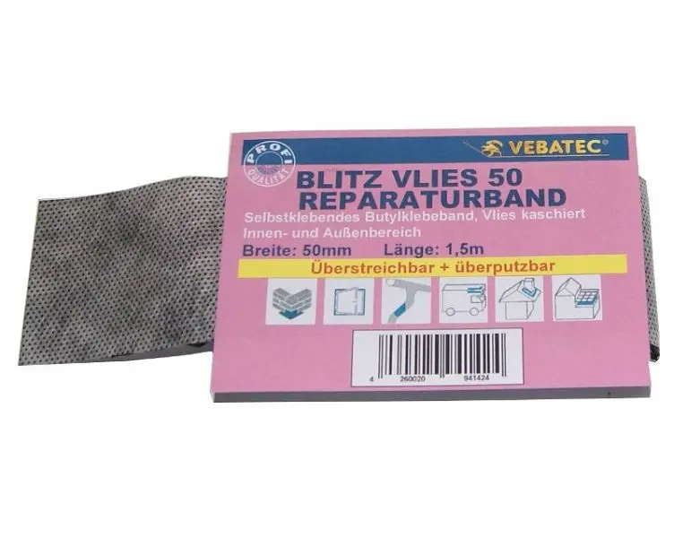 Vebatec Blitz Butyl Reparaturband Vlies 50mm x 15m 103
