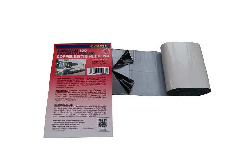 Vebatec Caravan Reparaturband doppelseitig klebend 100mm x 15m 233.C