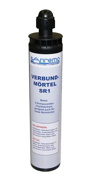 Sanremo Verbundmörtelsystem SR 1 300ml Kartusche inkl. 1 Statikmischer SR1-300