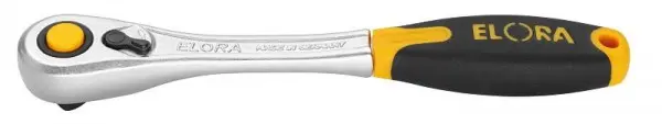 ELORA Hebelumschantikknarre 1/4" feinverzahnt mit Schutzsverriegelung 1450-1D 1450000012200