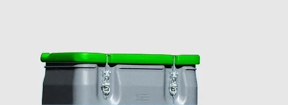 Cemo Mobil-Box 170 l grau Deckel grün 11455 4052886441848