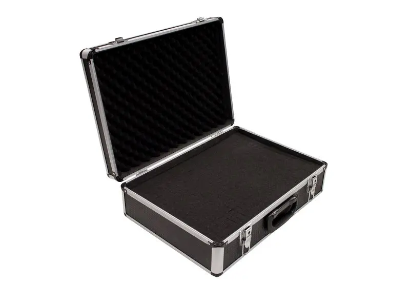 PeakTech Alukleinformatum Tragekoffer mit Würfelschaum 460 x 330 x 150 mm Farbe: Schwarz VE: 5 Stück P 7310