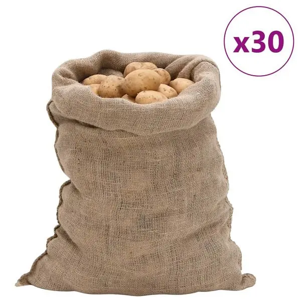 vidaXL Jutesäcke 30 Stück 60x105 cm 100% Jute 220 g/m² 155805