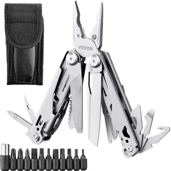 VEVOR Multitool Werkzeug 17 1 Fantikbares Edelstahl Multifunktionale Zange Multiwerkzeug Multi-Tool als Schneider DGNQ440A...