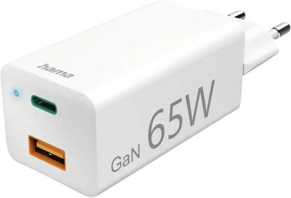 125130 Mini-Lader,GaN, USB-C+ QC3.0, 65W - Weiss
