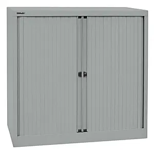 Euro-Rollladenschrank, Breite 1000 mm, 2 Fachböden, silber. - für Landwirtschaft und Baustelle