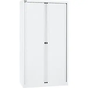 Euro-Rollladenschrank, Breite 1000 mm, 4 Fachböden, verkehrsweiß.