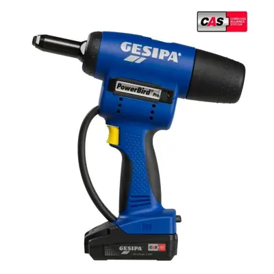GESIPA® - PowerBird Pro Golden Edition CAS mit 2 Li-Ion Akkus 18V - 2,0 Ah / Ladegerät L-Boxx