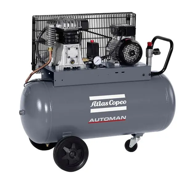 Atlas Copco Kolbenkompressor AC 31-10E 90M Keilriemenantrieb 230V/1Ph/50Hz ölgeschmiert luftgekühlt stationär 90 l 4116...
