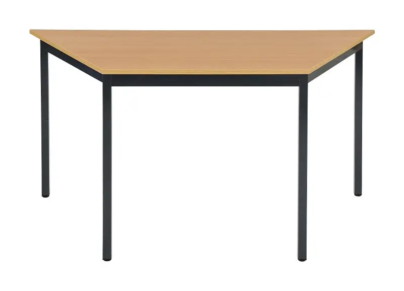 Bisley MULTI Desking Mehrzwecktisch Trapez 19 mm Dekor BC buche Gestell schwarz H 740 x B 1400 x T 700 mm MTT1407BC333