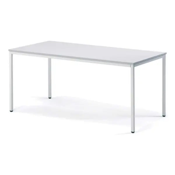 Deskin Besprechungstisch BASE-MODUL Plattenstärke 25 mm Platte/Gestell Lichtgrau RAL 7035 bis zu + 10 mm verstellbar B 12...