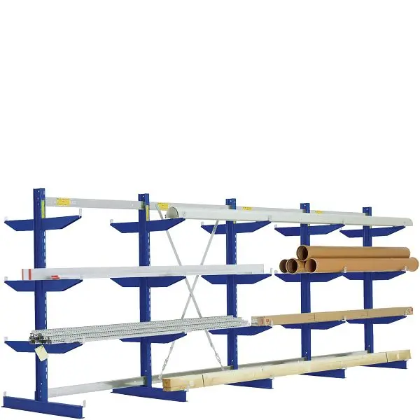 BITO Kragarmregal Set /1980x5356x1300 NT600 IPE100 TypL 6 Ständer 2-seitig RAL5010 C0670-0028