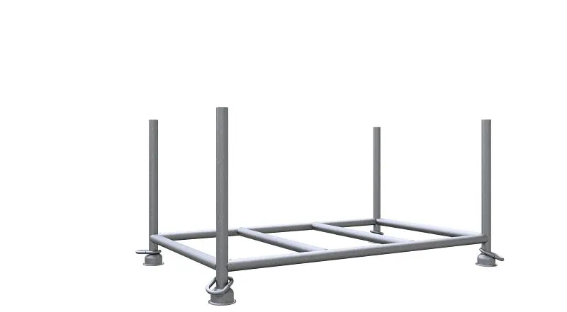 Schake Stapelpalette Füllmaße: 150 m x 087 m x 060 m Standrohre mit geschlossenen Kranösen 50210-0