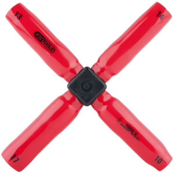 KS Tools Kreuzschlüssel mit Sicherheitisolierung 10x13x14x17mm 430g 117.1720
