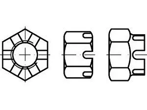 Kronenmuttern DIN 935 -1 6 M 20 VE=K (25 Stück)