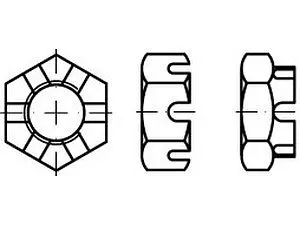 Kronenmuttern DIN 937 17 H M 20 VE=S (50 Stück)