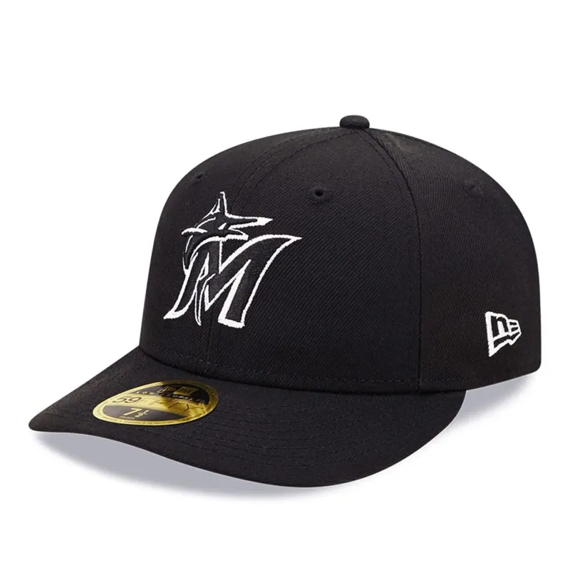 Schwarze Miami Marlins Low Profile 59FIFTY Fitted Cap für Sport- und Tuningfahrzeuge 6