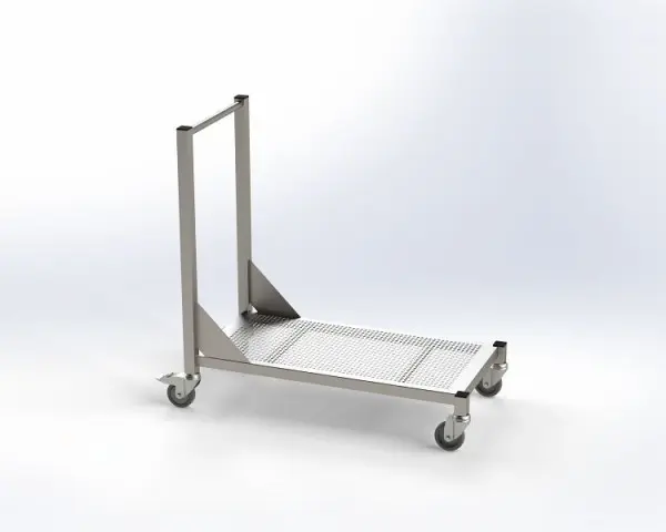 KEK Reinraum Transportwagen mit einem gelochtem Boden BxTxH: 1000 x 600 x 1000 mm 5372292100
