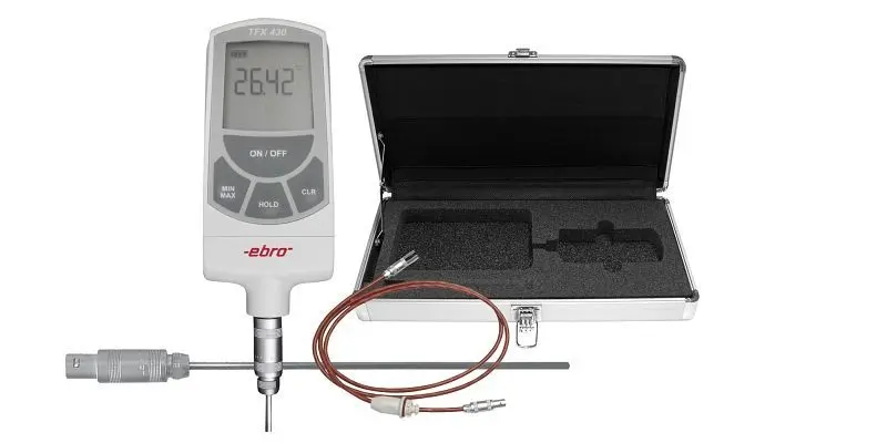 ebro TFX 430-Set Präzisionsthermometer Empfehlung-Thermometer mit austauschbaren PT 100 Sensor 1340-5432