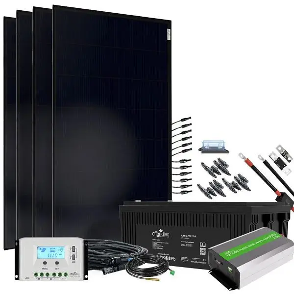 Offgridtec Autark XXL-Master 600W Solaranlage - 2000W AC Effizienz 234Ah AGM Akku 12V 230V 4-01-002680