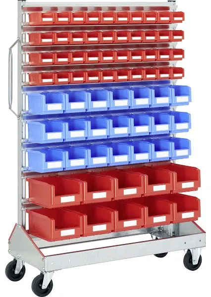 BITO Sichtrollwagen SRW1N einseitige verwendung verzinkt Set 13422