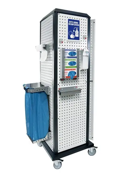 Kappes RasterPlan ToolTower riesig Modell 1 mobil RAL 7035/5016 mit Tür H 2175 x B 700 x T 700 mm 7441.21.1024