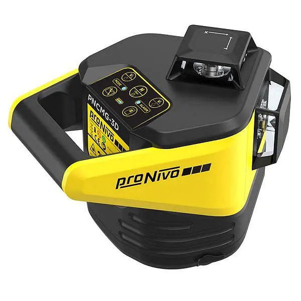proNIVO Multi-Linienlaser PNCMG-3D grüne Dioden eine horizontale 2 vertikale 360° Linien im 90° Winkel mit Universalhan...