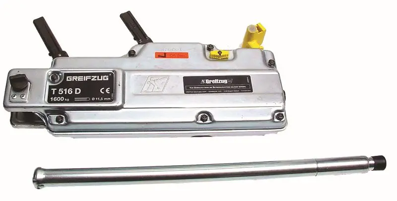 Tractel Greifzug T 516 D mit Hebelrohr für Materiantikransport 1600 kg 18119