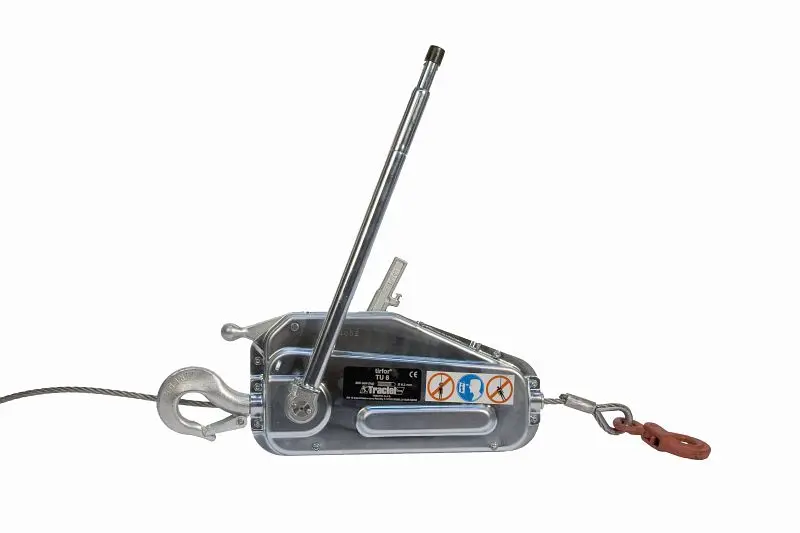 Tractel Greifzug TU 8 mit Hebelrohr für Materiantikransport 800 kg 18009