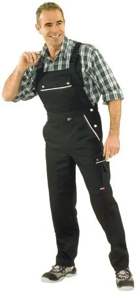 Planam Canvas 320 Latzhose schwarz/schwarz Grösse 64 2134064