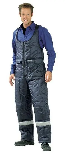 Planam Kühl-/Gefrierhaus Kühlhaus Latzhose marine Innenfutter rot Grösse M 5123048