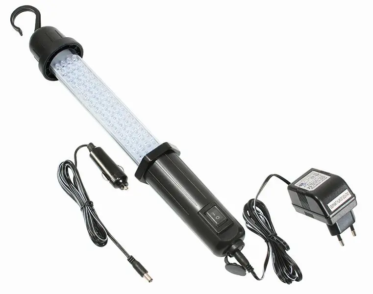 as-Schwabe Akku-LED-Stableuchte HH 60 3W 60 LED inkl. Akku 37V / 1800mAh Ni-Mh mit ausklappbarem Aufhängehaken Magnet und...