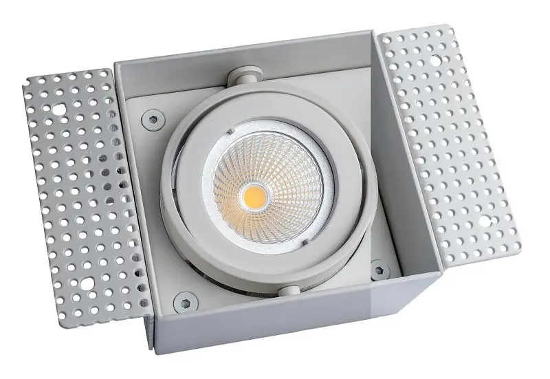 rutec Projekt VANYA Alukleinformatum - Druckguss - Einbaustrahler 50mm Leuchtmittel schwenkbar quadratisch IP20 randlos 1 ...