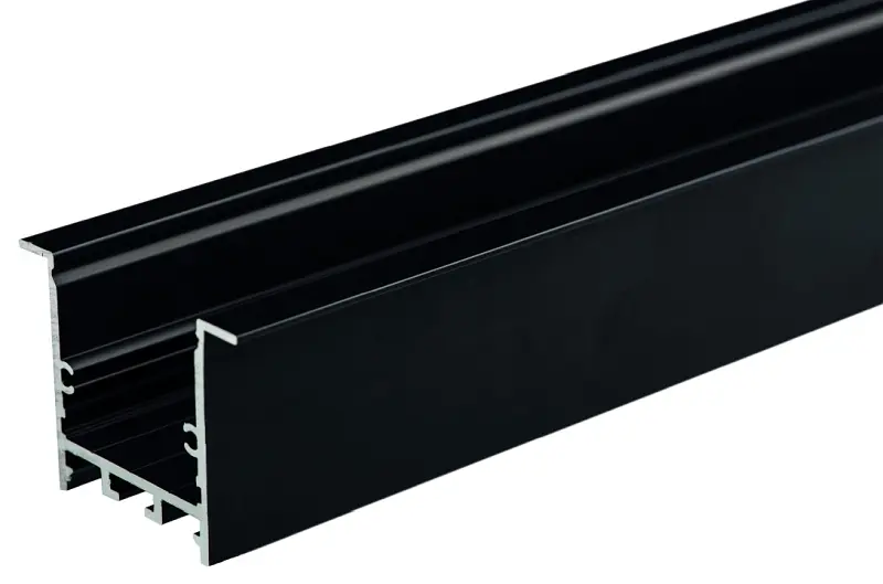 rutec Projekt ALU - Kragenprofil TKP35/ 35 Schwarz Tiefes Kragenprofil - 2 Meter PFE922