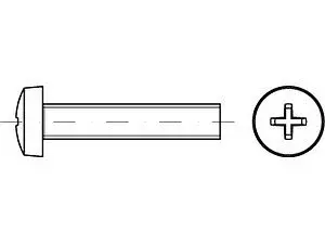 Linsenschrauben DIN 7985 4.8 M 10 x 25 -H galvanisch verzinkt VE=S (100 Stück)