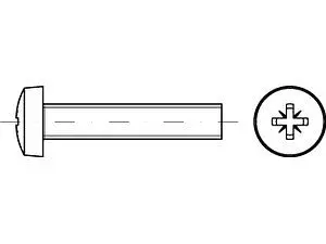 Linsenschrauben DIN 7985 4.8 M 3 x 20 -Z galvanisch verzinkt VE=S (2000 Stück)